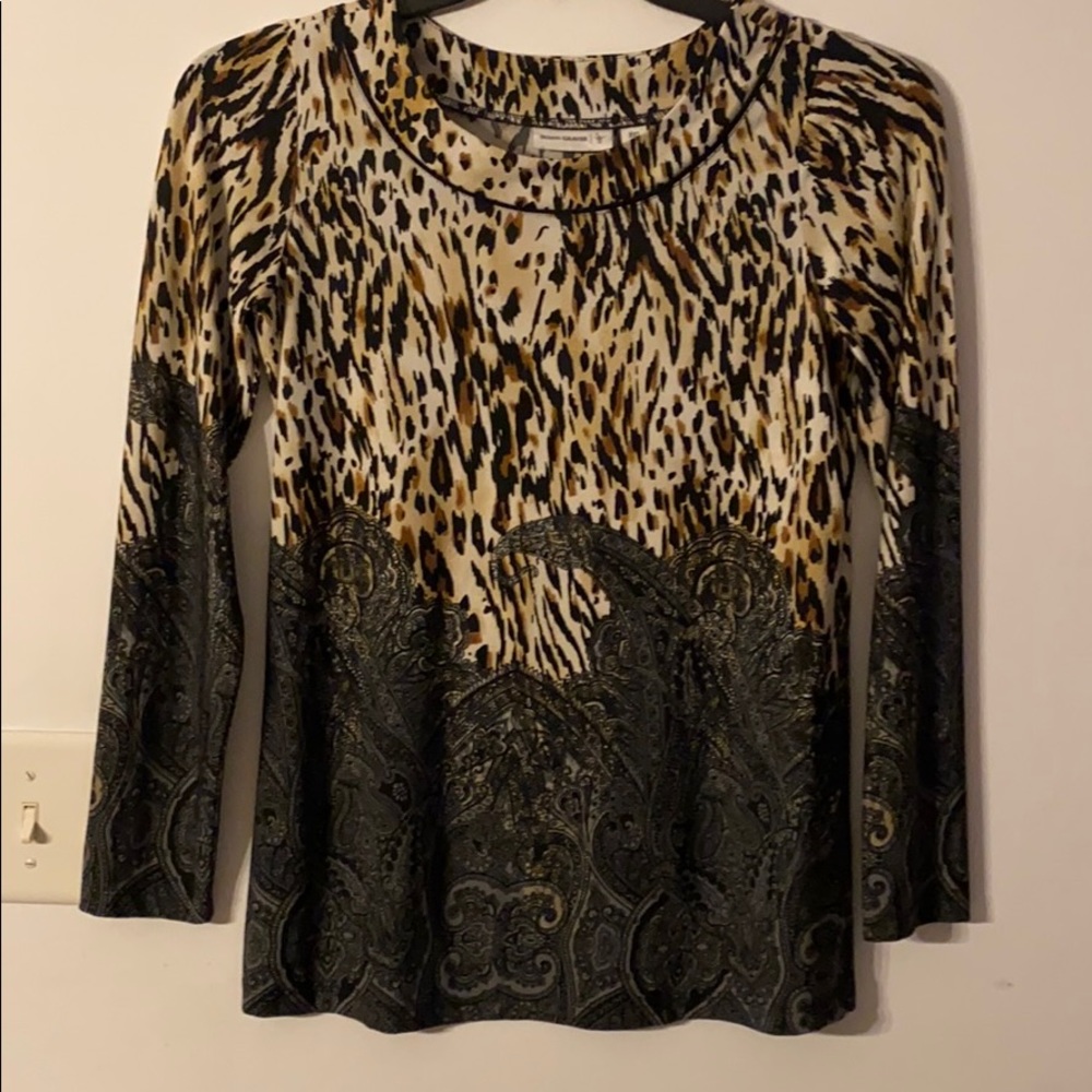 Susan Graver leopard shirt